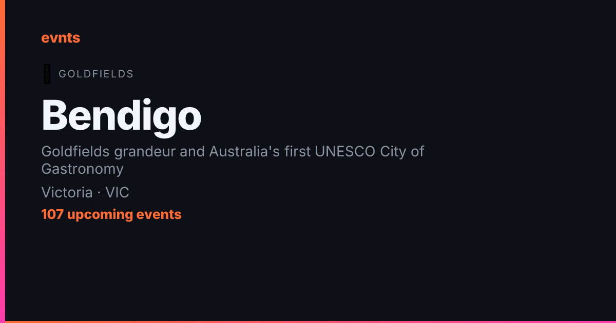 Bendigo Events — What's On in Bendigo, VIC | evnts