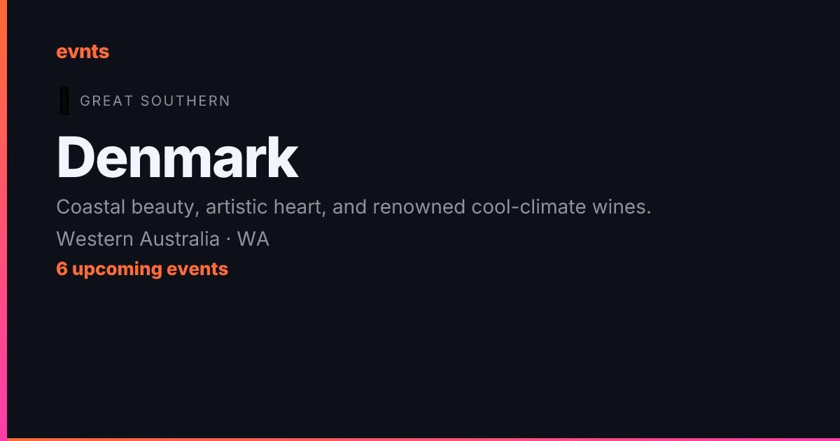 Denmark Events — What's On in Denmark, WA | evnts